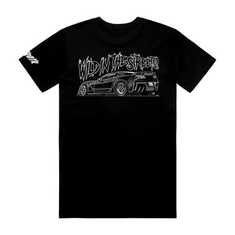 WELD Racing Wild in the Streets Black Tee (Jon Chase' T-Shirt) - AW62123 available at Drag Racing Wheels