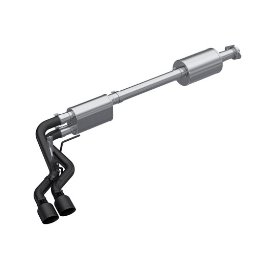 MBRP 3in STREET Cat-Back Exhaust System - Pre-Axle (Lightning Style) Single Side Exit (Black Coated Aluminized Steel) - 2021-2025 Ford F-150 2.7L EcoBoost / 3.5L EcoBoost / 5.0L V8 - S5219BLK
