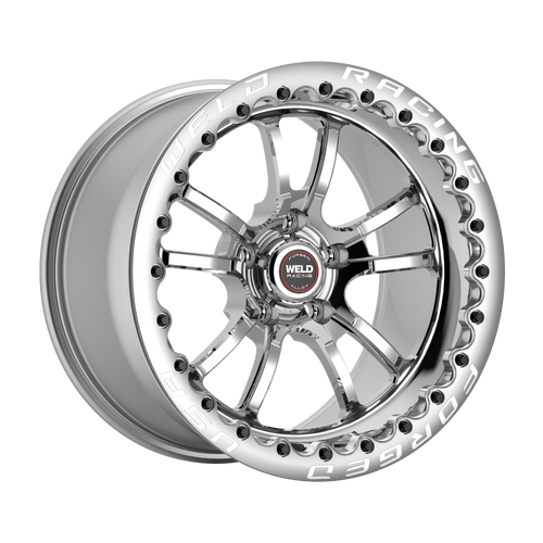 Weld Racing RT-S S70 15x10 / 5x115 BP / 6.5in. BS Polished Drag Wheel (Medium Pad) - Polished Single Beadlock MT - 70MP-510W65F