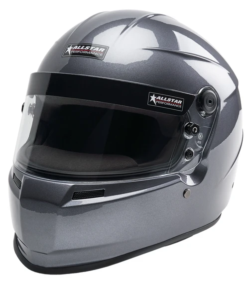 Allstar Performance Series 60 Helmet - Snell SA2025 Certified Racing Helmet with Head and Neck Support Ready Gray product photo