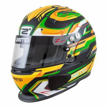 ZAMP RZ-70E Full Face Helmet with Snell and FIA Approval, Green/ Black product photo