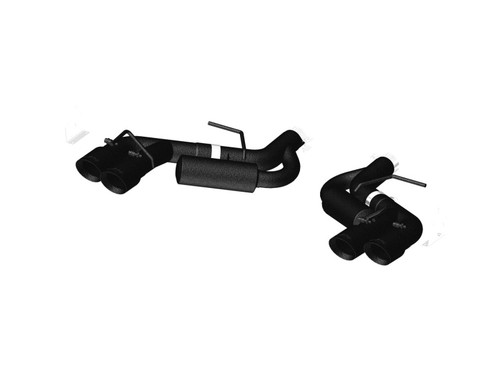 MBRP 16-19 Chevy Camaro V8 6.2L 6spd 3in Black Race Dual Axle Back w/ 4.5in Quad Dual Wall Tips - mbrpS7036BLK