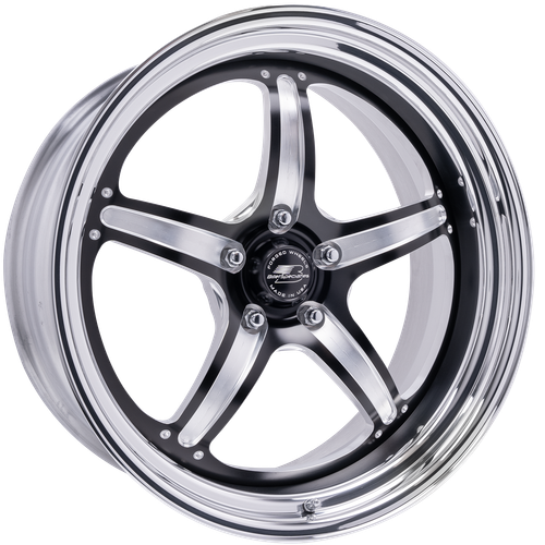 Billet Specialties Street Lite 18x10 | 5x4.5 BC | 7.30in BS Non-Beadlock Black Drag Wheel | S650 Mustang Dark Horse / Performance Pack - BRS2381FX6573