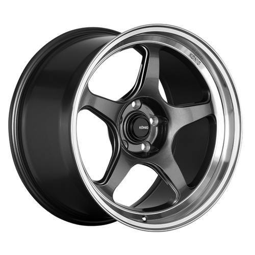 Konig Hyperspec 19x9.5A 5x114.3 ET35 Anthracite Metallic Wheel w/ Mirror Machined Lip (Knurled Bead) - HP99514356