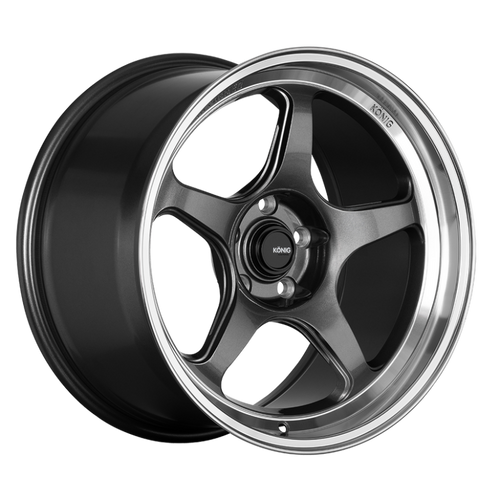 Konig Hyperspec 18x8.5A 5x112 ET42 Anthracite Metallic Wheel w/ Mirror Machined Lip (Knurled Bead) - HP88512426