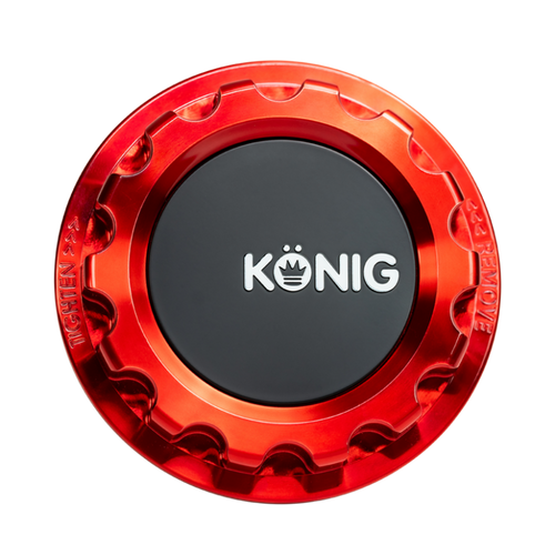 Konig MRK1 Anodized Red Gear Cap w/ Logo - CAPMRK1R