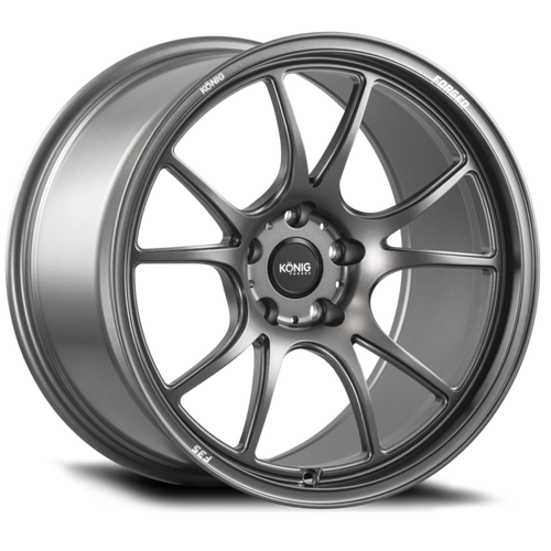 Konig Forged F3S 18X12 5X114.3 ET20 Satin Charcoal Knurled Bead - F3S2851420G