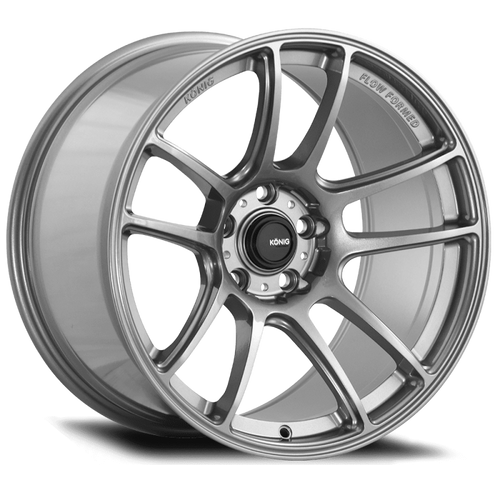 Konig Heliogram 18X12 5X114.3 ET20 Titanium Metallic Knurled Bead Flow Formed - HL2851420T