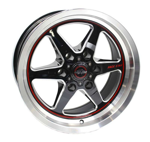 Race Star 93 Truck Star 17x9.5 6x135 BC 6.18BS Black/Machined Black Wheel - 93-795752BM