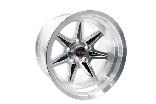 Race Star 72 ValStar Non Beadlock 15x10 / 5x4.75BC / 5.5in. BS / 3.072in CB / Machined w/ Black Accents Wheel - 72-510475501M
