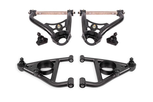 BMR 67-69 GM F-Body / 68-74 X-Body Non-Adj. Upper & Lower A-Arms (Polyurethane) - Black Hammertone - bmrAAK311H