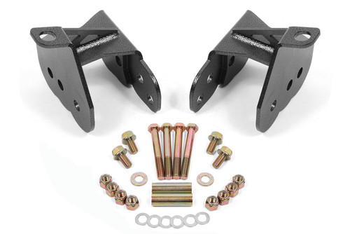 BMR 64-72 Chevy Chevelle Rear Control Arm Relocation Brackets - Black Hammertone - bmrCAB400H