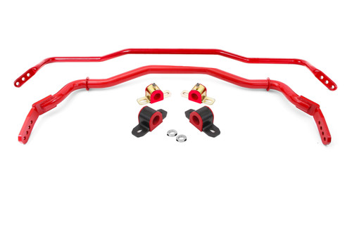 BMR 2015-2023 S550 Mustang Sway Bar Kit with Bushings  Front and Rear Red - SB763R