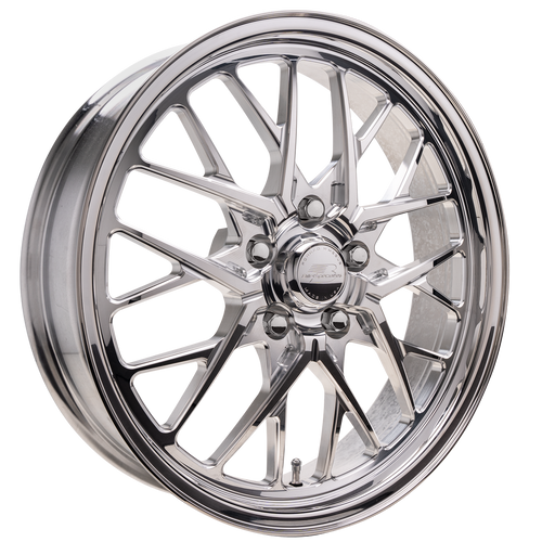Billet Specialties Redline 20x9 front drag wheel for 2023-2026 C8 Corvette Z06. Lightweight forged polished wheel with polished barrel, 5x120 bolt pattern, 5.75in backspacing, J56 & Z07 brake compatible.
