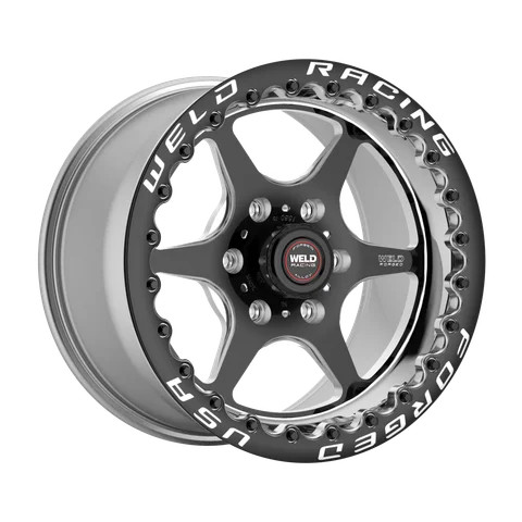 Weld RT-S SVT Lightning S79 HD Beadlock 15x10.33 / 5x135 BP / 5.5in. BS  Black Center Drag Wheel (Medium Pad) - Black Single Beadlock - 79MB-510G55SBL-MTB