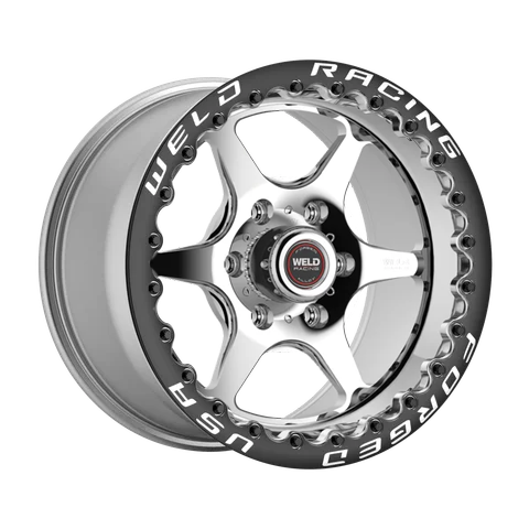 Weld Racing RT-S S79 HD Forged 17x10 / 6x135 BP / 6.2in. BS  Polished Drag Wheel (Low Pad) - Black Single Beadlock #79LP7100Y62F for 2004-2026 Ford F-150