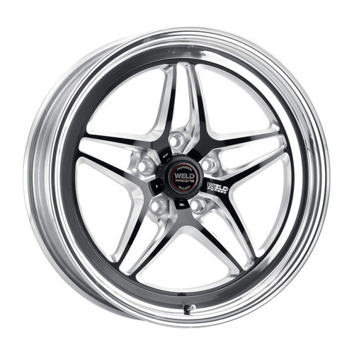 Weld Racing RT-S S81 17x10 / 5x115mm BP / 5.2in. BS Gloss Black Milled Drag Wheel (High Pad) - 81HB7100W52A for Charger Hellcat Widebody, Charger SCAT Widebody, Challenger Hellcat Widebody 2018-2023, Challenger Redeye 2018-2023, Challenger SCAT Pack Widebody 2018-2023, Challenger Demon 2018, Demon 170 2023