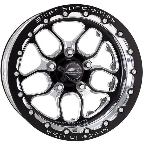 Upgrade your Chevy C10 or OBS Chevrolet/GMC C1500 with the Billet Specialties Win Lite Black 15x10 forged drag wheel featuring a 5x127 (5x5) bolt pattern, 5.50-inch backspacing. Part Number BRDB22510L7355.