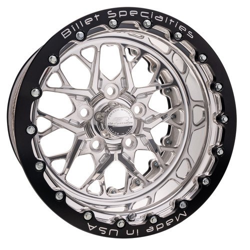 Shop for the best deals on the Billet Specialties Redline | Polished Double Beadlock Wheel | 15x10 | 5.00in BS | 5x4.75 (5x120.65) - RDB07510L6150 from DragRacingWheels.com.