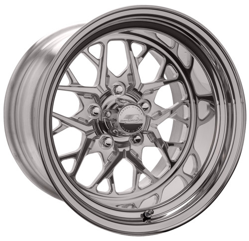 Upgrade your Chevy C10 or OBS Chevrolet/GMC C1500 with the Billet Specialties Redline LT Polished 15x10 forged drag wheel featuring a 5x127 (5x5) bolt pattern, 5.50-inch backspacing. Part Number RS07510L7355.