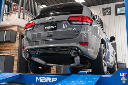 MBRP Street Series - 2012-2021 Jeep Grand Cherokee SRT 6.4L - T304 3in Cat-Back Exhaust System - Carbon Fiber Tips - S55253CF