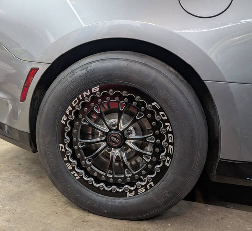 Weld Racing 3-Piece Vitesse 17x11 / 5x115mm BP / 5.7in. BS Black Drag Wheel with Black Lip - Black Single Beadlock - 94HT7110W57F for Charger Hellcat Widebody, Charger SCAT Widebody, Challenger Hellcat Widebody 2018-2023, Challenger Redeye 2018-2023, Challenger SCAT Pack Widebody 2018-2023, Challenger Demon 2018, Challenger Demon 170 2023, Challenger Super Stock 2021-2023