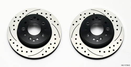 Wilwood Rear Rotor Kit | 1965-1982 Corvette C2 / C3 | Drilled | 140-11739-D