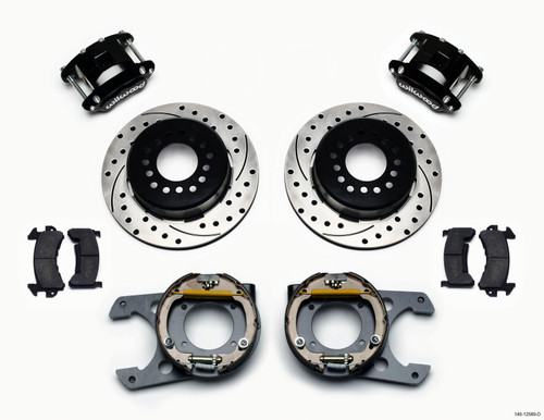 Wilwood D154 Rear Parking Brake Kit | Chevy C-10 Rear Axle | Drilled | 140-12569-D