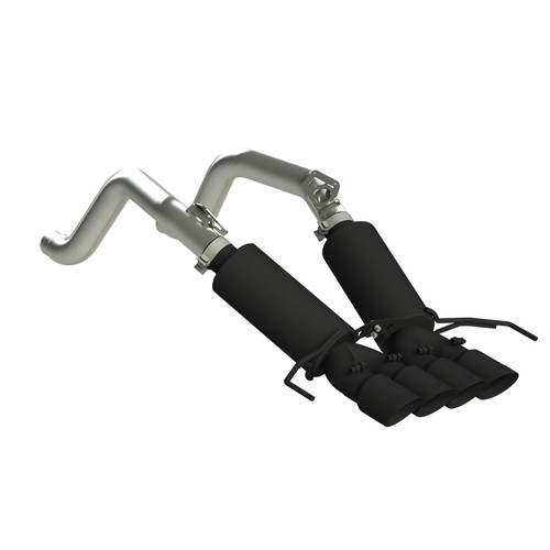 MBRP Armor BLK Street Profile Axle-Back Exhaust | 3in | 2014-2019 Chevrolet Corvette C7 6.2L V8 | Quad Black Tips | S7030BLK