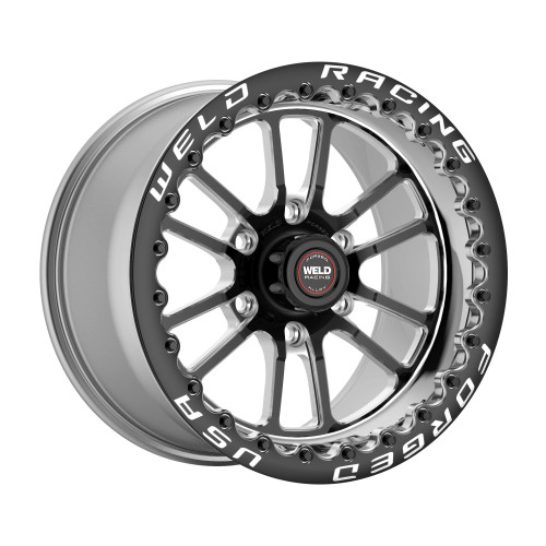 Weld Racing RT-S S70 HD Forged Aluminum 17x9.5 / 6x135 BP / 6.2in. BS  Black Center Drag Wheel (Low Pad) - Single Beadlock - 70LB7095Y62F for 2004-2026 Ford F-150