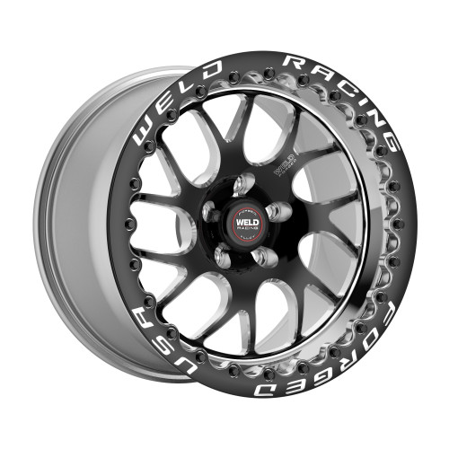 Weld Racing RT-S Twisted S78 Gloss Black Milled Drag Wheel 15X10.33  Medium Pad 5X4.75 | 5.5 Backspace - Black Single Beadlock - 78MB510B55F