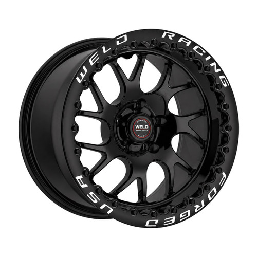 Weld Racing RT-S Twisted S78 Full Gloss Black Drag Wheel 15X10.33  Medium Pad 5X4.75 | 5.5 Backspace - Black Single Beadlock - 78MB510B55FB