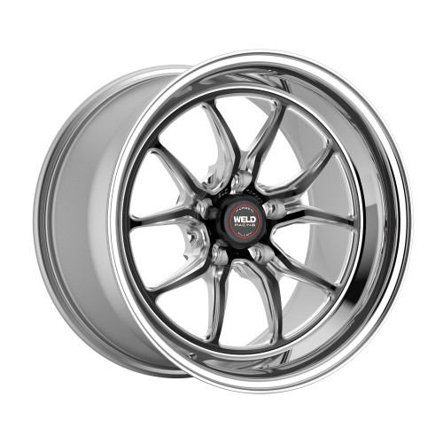 Weld Racing RT-S S85 Gloss Black Milled Drag Wheel 18X9 5X112 | +28 Offset | 6.1 Backspace High Pad - 85HB8090J61A