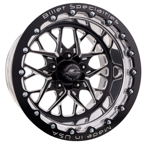 Shop for the best deals on the Billet Specialties Redline 17x11 | 5x4.5 (5x114.3) BC | 8.5in BS Single BeadLock Black Drag Wheel | S197 Mustang - BRSB07711R6585 from DragRacingWheels.com, the racing wheel fitment experts.