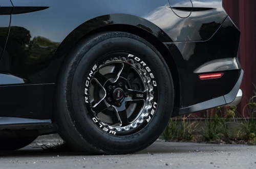 Weld Racing RT-S S71 17x10 / 5x4.5 BP / 7.9in. BS Black Drag Wheel (Low Pad) - Black Single Beadlock MT #71LB7100A80F for Mustang EcoBoost / Mustang GT 2015-2023, S650 Mustang GT / EcoBoost 2024-2025