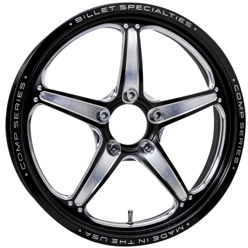 Billet Specialties Comp 5 Front Runner 17x4.5 5x4.75 BC 2.75in BS Black Anodized Drag Wheel CSFB37456127