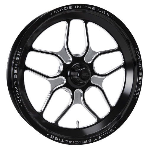 Billet Specialties Comp 7 Front Runner 15x3.5 Strange Ultra (Pre-2011) Spindle Mount Black Anodized Drag Wheel CSFB7535ST17