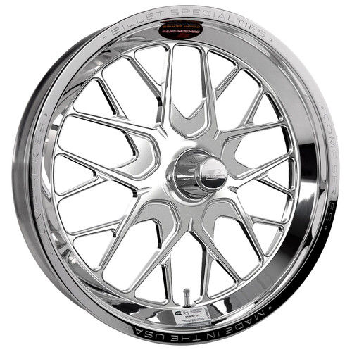 Billet Specialties Comp 8 Front Runner 17x2.125 Anglia/Lamb Spindle Mount Polished Drag Wheel CSF08721AN