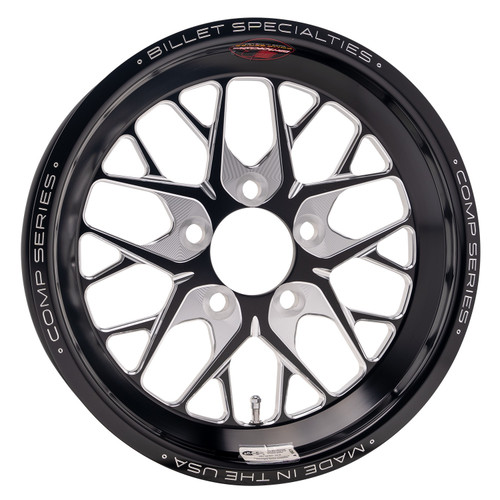 Billet Specialties Comp 8 Front Runner 15x3.5 5x4.75 BC 2.25in BS Black Anodized Drag Wheel CSFB85356122