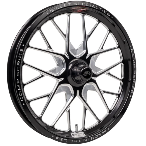 Billet Specialties Comp 8 Front Runner 17x3.5 Strange GT Spindle Mount Black Anodized Drag Wheel CSFB8735SS17