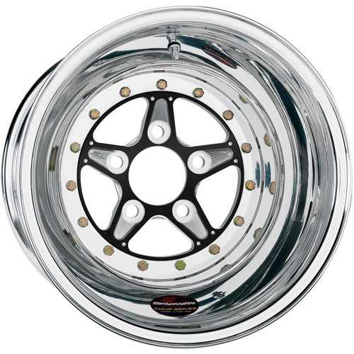 Billet Specialties Comp 5 Non-BeadLock 15x11 5x4.75 BC 6.00in BS Black Anodized Drag Wheel BCS035116160