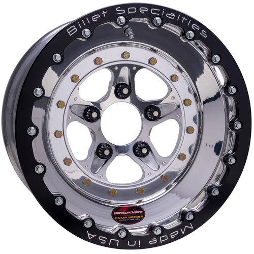 Billet Specialties Comp 5 Single Beadlock 15x15 5x4.50 BC 4.50in BS Polished Drag Wheel CSBL035156545