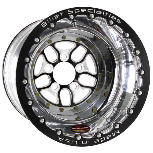 Billet Specialties Comp 7 Double Beadlock 15x11 5x4.75 BC 4.50in BS Black Anodized Drag Wheel BCD075116145