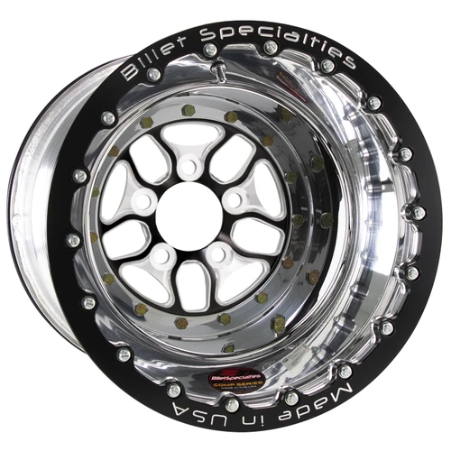 Billet Specialties Comp 7 Double Beadlock 15x11 5x4.75 BC 5.00in BS Black Anodized Drag Wheel BCD075116150