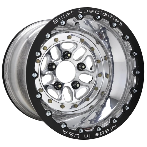 Billet Specialties Comp 7 Double Beadlock 15x11 5x4.50 BC 5.50in BS Polished Drag Wheel CDB075116555