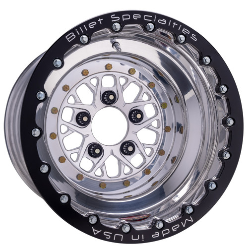 Billet Specialties Comp 8 Single Beadlock 15x10 5x4.75 BC 4.50in BS Polished Drag Wheel CSBL085106145