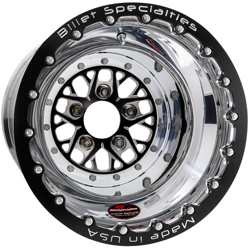 Billet Specialties Comp 8 Single Beadlock 15x10 5x4.75 BC 4.50in BS Black Anodized Drag Wheel BCSBL085106145