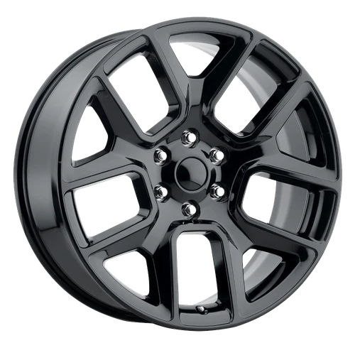 Voxx Replica Ram 1500-Style 22x9 5x139.7 BC +18mm Gloss Black Wheel DRM 229-5139-18 GB - angle view