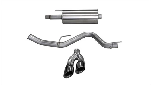 CORSA Sport Cat-Back Exhaust | 2015-2020 Ford F-150 5.0L V8 SuperCrew | Dual 4in Black PVD Tips | 14837BLK