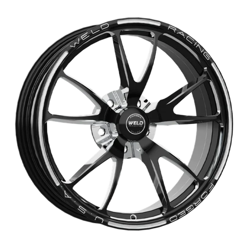 WELD Racing Full Throttle 15x3.5 Gloss Black Milled Front Runner - 82C-15202-B